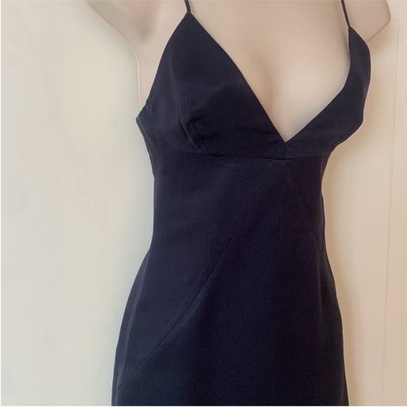 Cushnie Et Ochs Dark Navy Blue Asymmetrical Hem
Spaghetti Strap Slip Dress 0 - Picture 5 of 11
